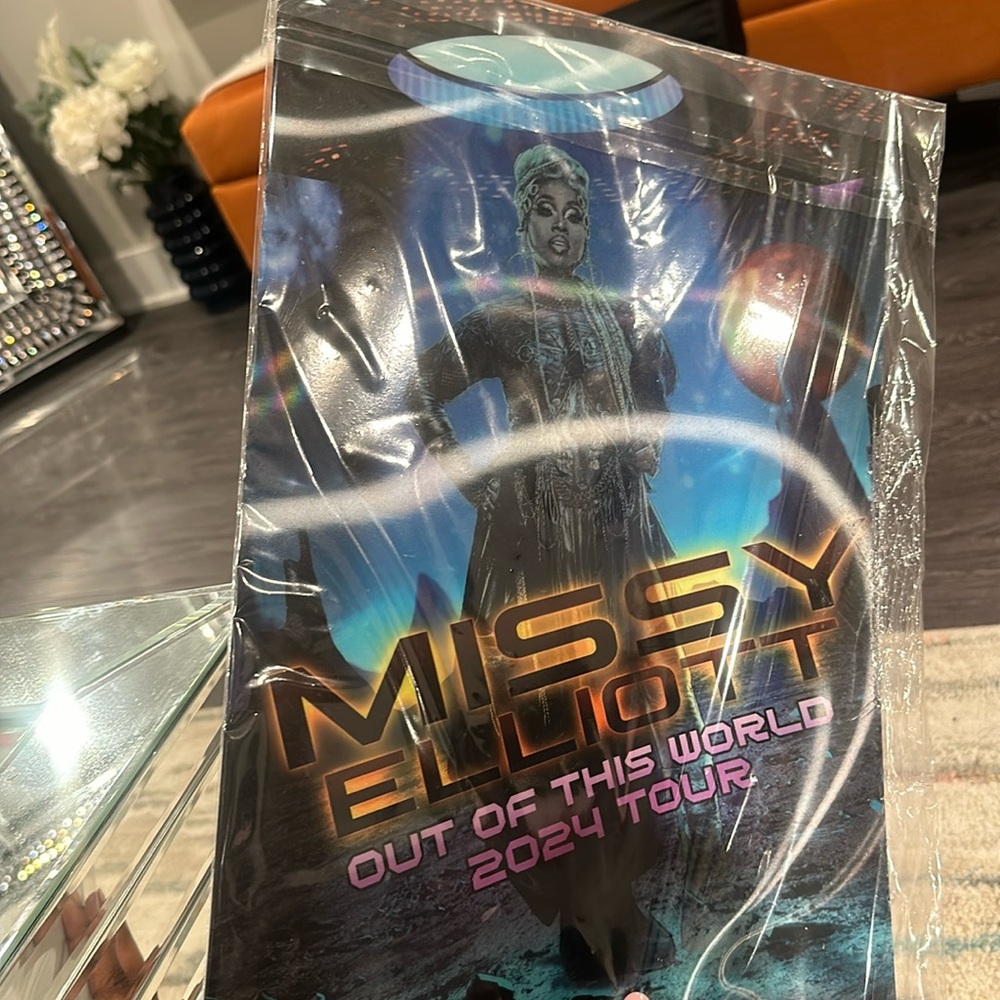 Missy Elliott out of this world 2024 tour reflective poster